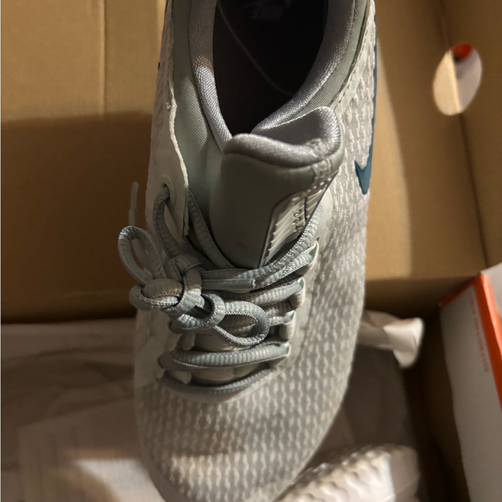 Nike Gray and Teal Athletic Shoes - Picture 3 of 5